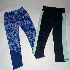Girls stretchy workout athletic pants tights leggings